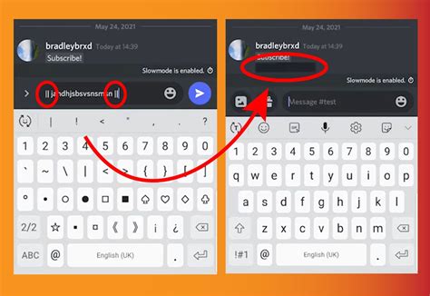 how to do hidden text in discord mobile