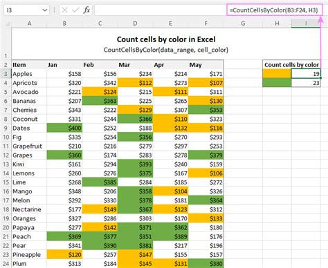 how to do if function in excel with color