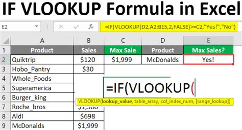 how to do if statement with vlookup in excel