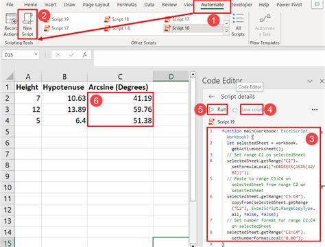 how to do inverse sine in excel