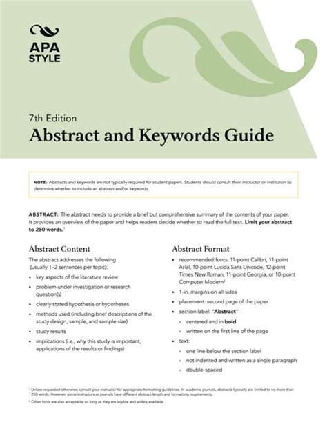 how to do keywords in abstract