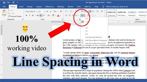 how to do line spacing in word 1.5