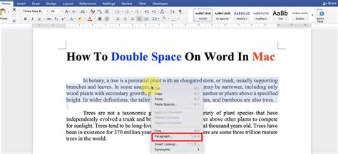 how to do line spacing in word on mac