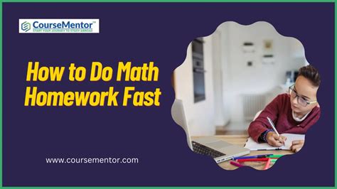 how to do math homework faster