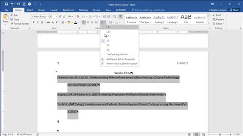 how to do mla works cited on microsoft word