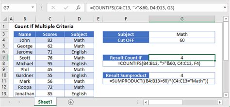 how to do multiple countif criteria