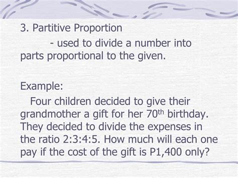 how to do partitive proportion