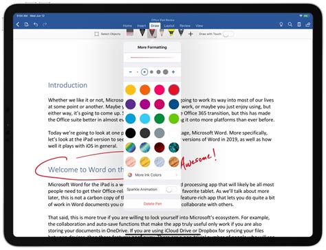 how to do references in word on ipad