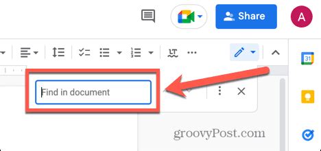 how to do search on google docs