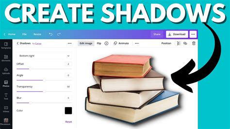 how to do shadow in canva