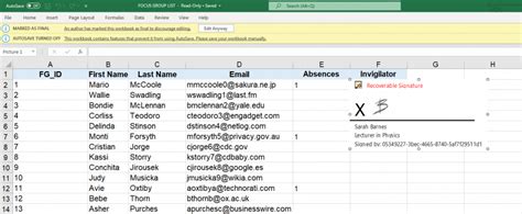how to do sign in excel