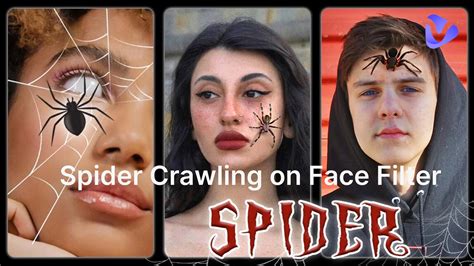 how to do spider on face filter on iphone