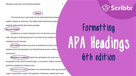 how to do subheadings in apa