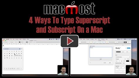 how to do subscript on macbook pro