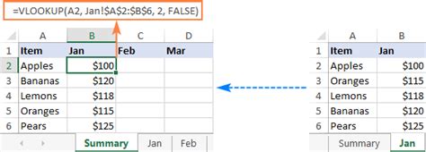 how to do vlookup between 2 tabs in excel