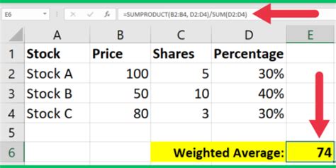 how to do weights in excel