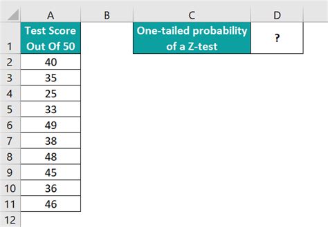 how to do z test in google sheets