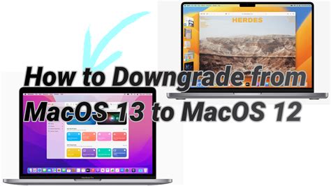 how to downgrade macos