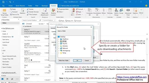 how to download attachments automatically in outlook