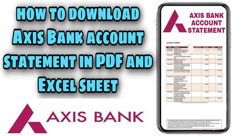 how to download axis bank statement in excel format