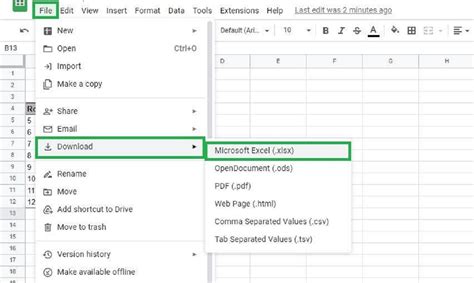 how to download excel sheet in laptop