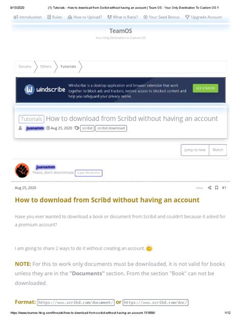 how to download from scribd without account reddit