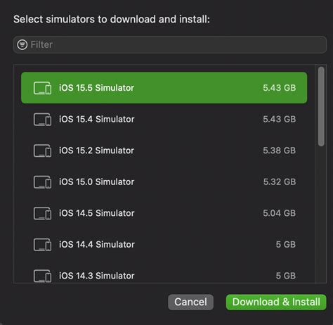 how to download ios 15 simulator in xcode