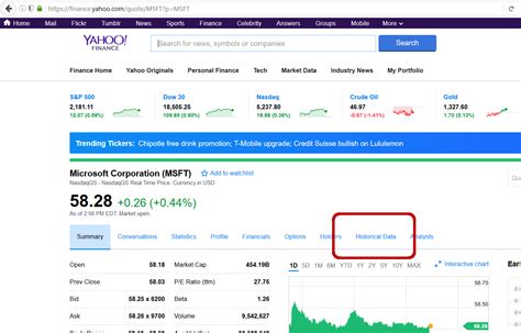 how to download yahoo finance data into excel