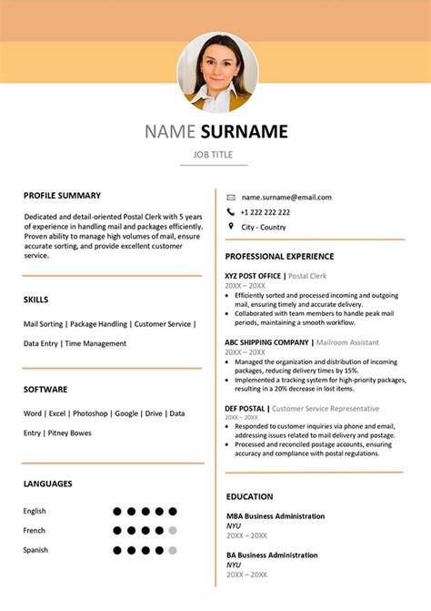 how to draft a cv on word