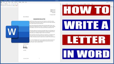 how to draft a letter in ms word