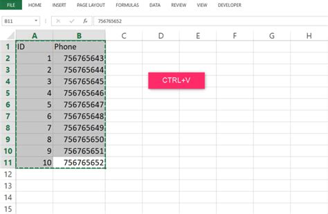 how to drag and copy in excel without changing numbers