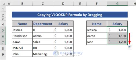 how to drag vlookup formula vertically without changing range