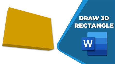 how to draw a 3d rectangle in word