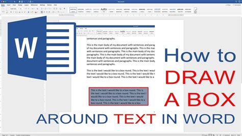 how to draw a box around text in microsoft word