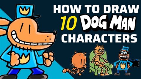 how to draw a dog man characters