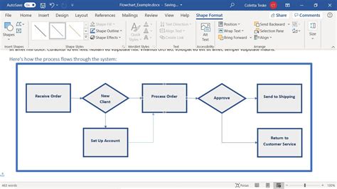 how to draw a flow chart in ms word