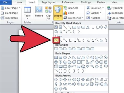 how to draw a line in microsoft word