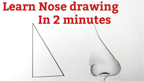how to draw a nose from the right side