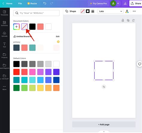 how to draw a rectangle in canva