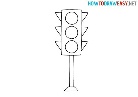 how to draw a stop light easy