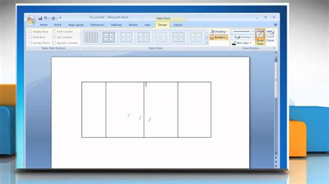 how to draw a table in ms word 2007