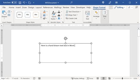 how to draw a text box in microsoft word