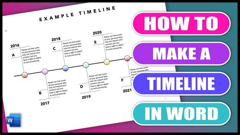 how to draw a timeline in microsoft word