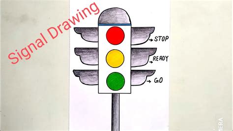 how to draw a traffic light with pencil