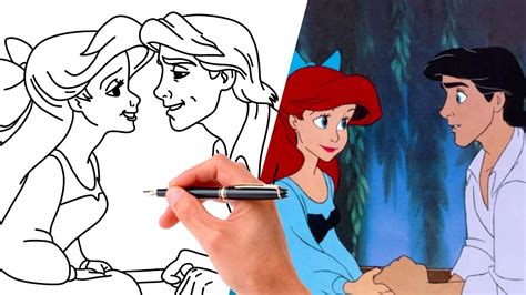 how to draw ariel and eric