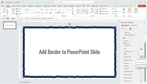 how to draw border in powerpoint