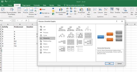 how to draw diagram in excel