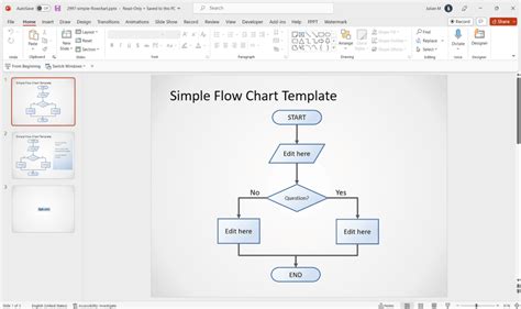 how to draw flow chart in ms powerpoint
