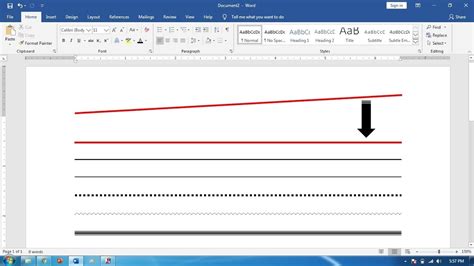 how to draw line in microsoft word