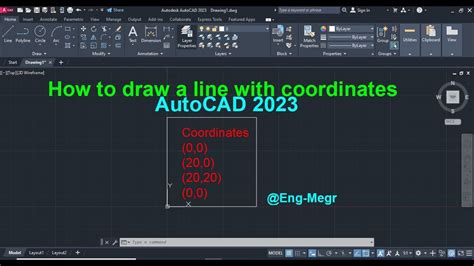 how to draw lines with coordinates in autocad
